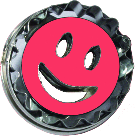 Linzer Smiley Ausstecher mit Auswerfer 5 cm