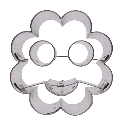 Blume Ausstecher mit Smiley 5 cm